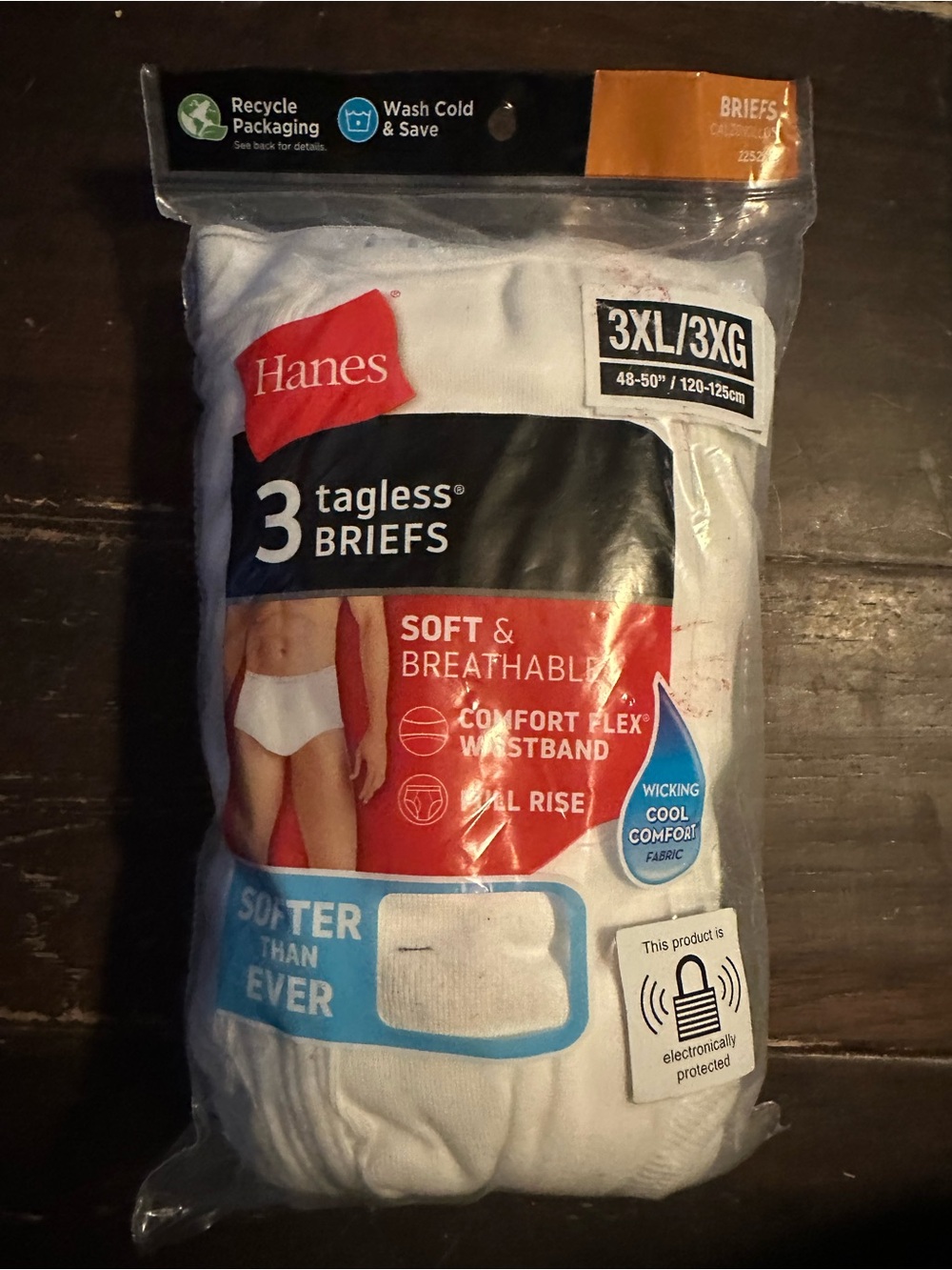 Hanes Men's White Tagless Briefs - 3 Pack (3XL)